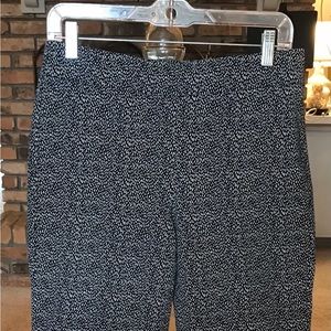 Talbots Black & White Print Chatham Style Ankle Pants.